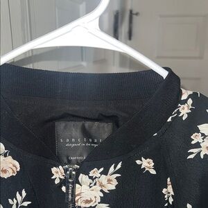 Sanctuary Black Jacket with Cream Floral Design